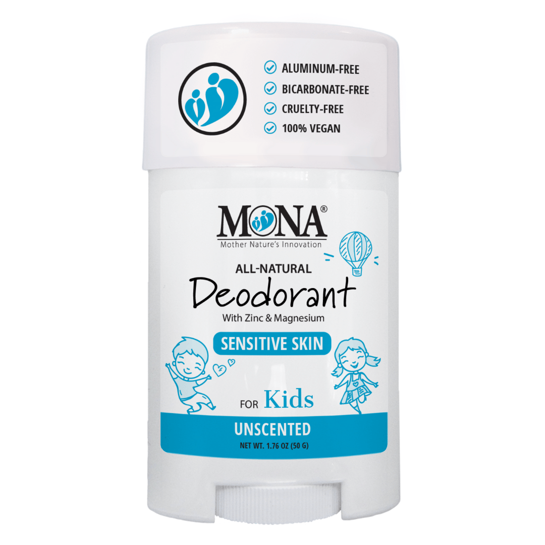 100% Natural, Vegan, and Hypoallergenic Deodorant for Kids, Preteens, and Teens