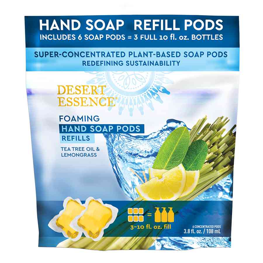 Desert Essence Foaming Hand Soap Pods Refills - Lemongrass