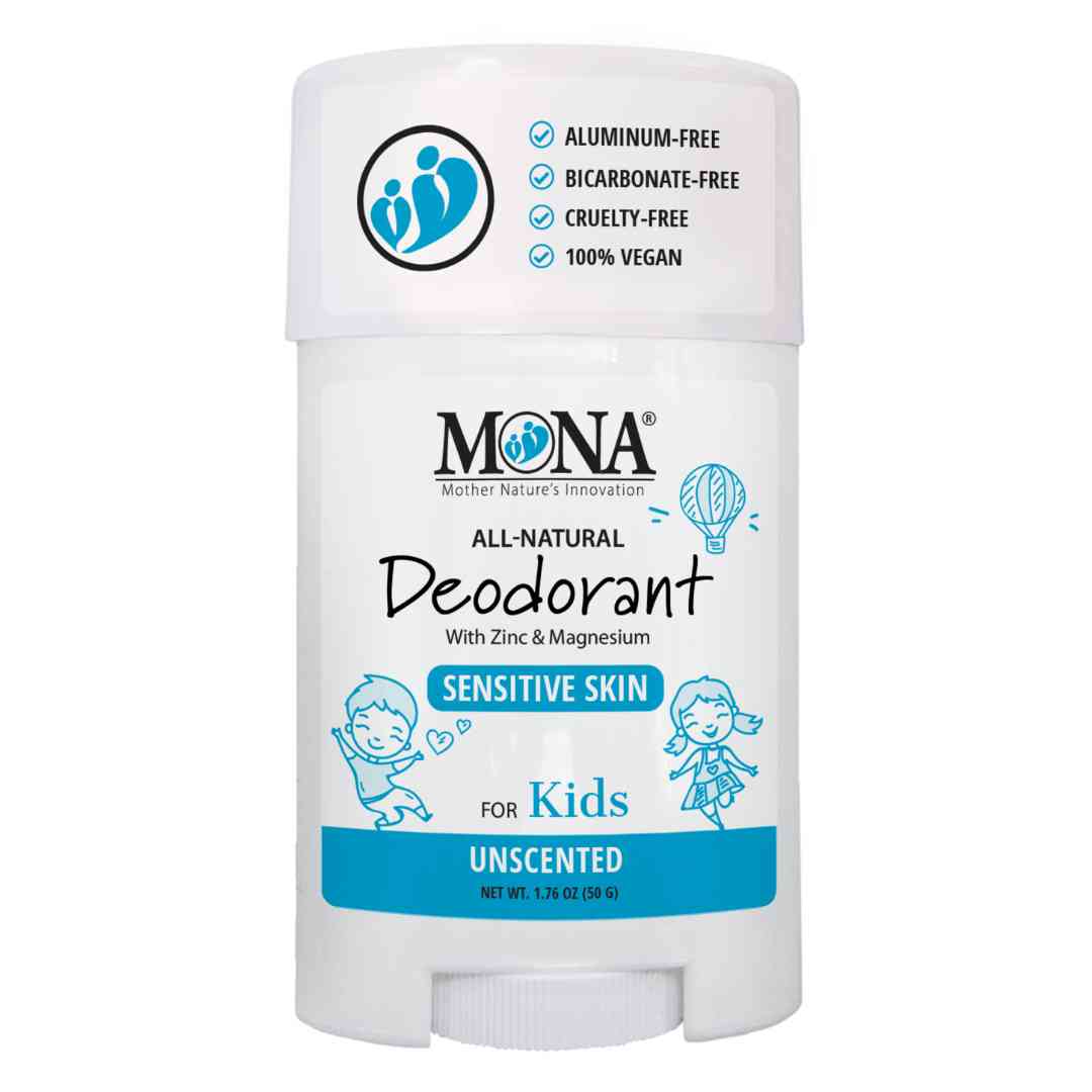 100% Natural, Vegan, and Hypoallergenic Deodorant for Kids, Preteens, and Teens